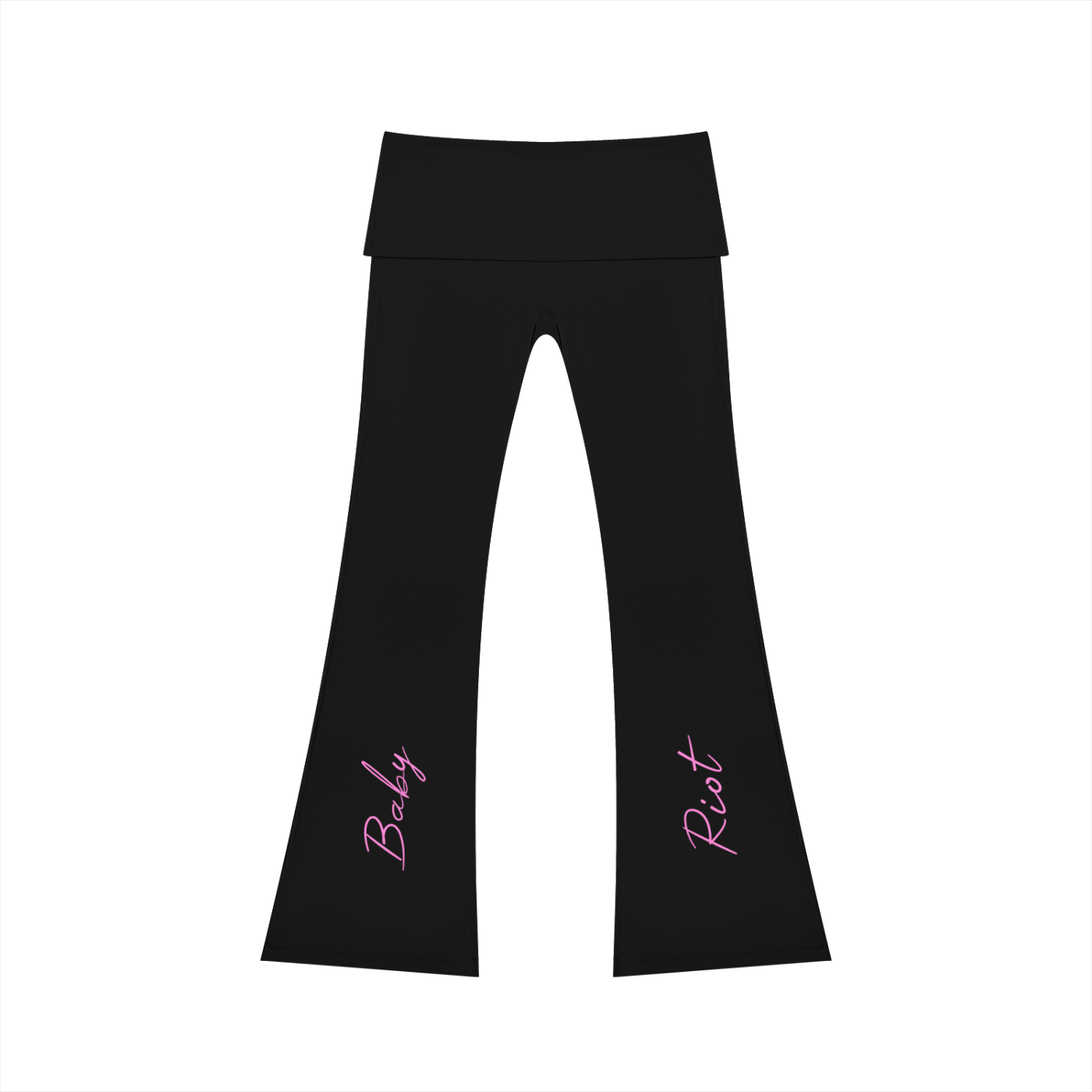 baby riot high rise flared yoga pants